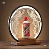 Estante de Exhibición para Licores Anillo de Lámpara Adornos Base de Madera Maciza Estatuas de Buda DIY Colocación de Cosméticos Accesorios para el Hogar Compañero de Mano Gundam