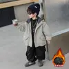 Chaqueta de Algodón para Niños Ropa de Abrigo Otoño Invierno Acolchada Engrosada Ropa de Algodón para Bebés 2026 Nuevo Estilo Estilo Travieso Genial para Niños Parka Caliente