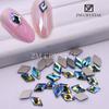 Nova cor mágica azul nail art fundo plano em forma de broca fundo de ouro broca de unhas jóias unhas vara broca broca de vidro