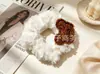 Goma para el pelo floral estilo óleo francés DIY fresca y dulce accesorio para el pelo estilo coreano. Fábrica proveedora para joyerías