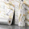 Panel de Panel de Azulejo de Espuma Gruesa Mármol Artificial CTZS Piedra de Mármol con Veta Dorada Brillante Rollo de Pared Autoadhesivo Estilo Continental Moderno Impermeable Anti-Rayaduras Anti-Moho Para Baño Área de Ducha Sala de Estar Pared de Acento Hogar DIY Remodelación 60cmx3m