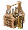 Cor Vintage Old Fishing com Abridor de Garrafa 6 Garrafas de Madeira Cerveja Alça Cesta de Vinho de Madeira de Pinus