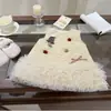 Falda de Malla Polar con Puntos para Niñas de Invierno Vestido Chaleco Elegante para Bebé de Navidad