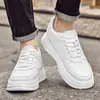Zapatos transpirables invisibles con aumento de altura para hombre, zapatos de suela suave de primavera para hombre, zapatos casuales para jóvenes, ligeros, transpirables, zapatos blancos MD
