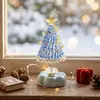 Zibo Vidrio Colorido Glaseado 8.5cm Molinillo de Árbol de Navidad Artesanía de Vidrio Hecha a Mano Regalo Creativo Venta al por Mayor