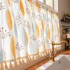 Cortinas Florales Estilo Retro Francés Americano Dormitorio Sala de Estar Balcón Ventana Saliente Cocina Cortinas Blackout Media Cortinas Cortinas de Puerta Cortinas Pequeñas Cortas