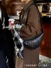 Bolso Croissant Bolso Ode Bolso de Piel de Oveja Bolso de Bollo Perezoso de Nicho Nuevo Bolso de Mujer Primavera y Verano 2024 Bolso Cruzado de Piel Genuina