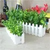 Set de Flores Artificiales Maceta Madera Valla de Madera de Eucalipto Bonsái Planta Verde Decoración para el Hogar Boda Fiesta Ventana de Exposición