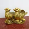 Enfeites de Pato Mandarim de Latão Decoração de Casa com Pato Mandarim Artesanato Enfeites de Latão Atacado
