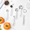 Juego de 7 Cucharas Medidoras de Acero Inoxidable con Escala Regla Medidora Cuchara para Hornear Condimentar Juego de Cucharas para Cocinar