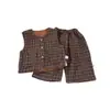 Conjunto de Roupa de Primavera para Bebê: Conjunto de Duas Peças com Colete Xadrez Vintage e Calça Casual Reta Versátil com Orelhas de Coelho para Meninos e Meninas
