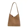 2026 Nova Bolsa Tote Casual Versátil de Textura Retrô de Alta Qualidade Bolsa Cesta de Piquenique Bolsa Tecida Versátil de Ombro Único