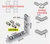 Conector de Ranura de Esquina Integrado Perfil de Aluminio Estándar Nacional Europeo 20/1530/40/45 Tipo L Componente de Fijación en Ángulo Recto Accesorio Escuadra de Esquina