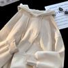 Suéter com capuz forrado de lã estilo Hong Kong feminino inverno 2023 nova marca de moda ins design casual solto casaco quente