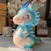 Tiktok popular ano do dragão novo dragão diy vinil boneca colorir dragão branco em branco feito à mão pintado gesso boneca dragão