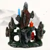 Nova Montanha de Pedra Criativa Rochedo Paisagismo Montanha Água Corrente Artesanato de Resina Rochedo Ornamentos de Aquário Tanque de Peixes Paisagismo