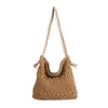 Bolso de Paja Estilo Coreano Ins para Mujer Verano 2025 Nuevo Bolso Tejido para Vacaciones Junto al Mar Estilo Relajado Bolso Tote Bandolera para Ir al Trabajo