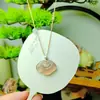 Colgante de Agata Calcedonia Natural de Alta Calidad, Cierre Ruyi, Piedra Preciosa para Hombres y Mujeres, Collar con Colgante de Jade Nube de la Fortuna