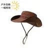 Sombrero de Senderismo para Exteriores para Mujer, Sombrero de Sol de Verano con Ala Ancha, Sombrero de Pescador con Protección Solar, Parasol para Senderismo y Camping, Sombrero de Vaquero Occidental para Hombre
