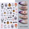 Nuevas pegatinas de Halloween para decoración de uñas transfronterizas: dibujos animados de fantasmas, calabazas, arañas y gatos negros.