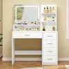 Tocador de Dormitorio Mesa de Maquillaje Minimalista Moderna Suministro Transfronterizo de Amazon Venta al por Mayor Tocador con Luz LED