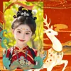 Día del Niño Decorativo Brillo Impermeable Larga Duración Tatuaje Antiguo para Cejas Pegatina Nuevo Estilo Dunhuang Niña Linda