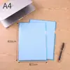 Pasta de arquivo transparente espessa em forma de L para publicidade, pasta de documentos A4 personalizada, armazenamento de papel de teste de desenho animado em PP, apenas para uso em escritório e estudante
