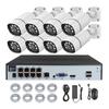 Sistema de Monitoreo de Canal Cctv8 Set Cámara Bala Exterior Alta Definición 8Mp4K Cámara Xiongmai Poe