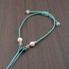 Pulsera de Cuerda con Cuentas Cruzadas de Cera de Abeja, Cuerda para Lanyard, Apertura, Cuerda de Perla, Cuerda Tejida a Mano DIY, Jade para Hombres y Mujeres