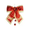Decorações de Natal grandes e pequenas laço de árvore de Natal vermelho dourado vidro da janela porta parede pendurado Hotel beleza Chen