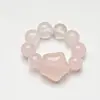 Anillo de Cristal en Polvo de Hielo Natural para Mujer, Hermoso, Blanco, Diseño de Nicho de Moda, Anillo de Mano de Lujo Ligero y de Alta Gama al por Mayor