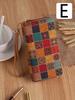 Bolso Clutch Multifuncional Bohemio Transfronterizo con Múltiples Ranuras para Tarjetas Billetera con Grano de Madera Bolso Literario para Damas Bolso para Tarjetas Bolso Pequeño de PU