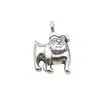 1 Nuevo Modelo de Aleación de Plata Antigua Serie Animal Perro Colgante Encanto Pulsera DIY Collar Llavero Accesorio de Joyería