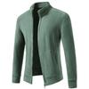 Suéter Masculino de Veludo Ollie de Cruzamento de Fronteira, Manga Longa, Solto e Quente, Cor Lisa, Casual, Outono e Inverno, Novo Casaco Cardigan para Homens