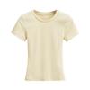 YPFF - Camiseta deportiva de manga corta con cuello redondo para mujer, estilo deportivo para correr, de verano, estilo corto, ajustado y elástico