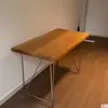 Escritorio de computadora, escritorio de madera maciza, mesa de comedor rectangular, escritorio de madera maciza, escritorio de estudio, escritorio de oficina, mesa de conferencias