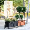 Soporte de flores para suelo soporte de flores portaflores jardín plantación jardinería jardinera caja de flores cuadrada de hierro para exteriores tubo de flores