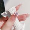 Chica guapa celebridad de internet amor lazo joyería de resina selección estricta de uñas doble capa mate lazo hecho a mano uña Diamante