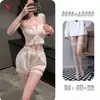 Yesiyeser lencería sexy conjunto de dos piezas de camisola de encaje dulce francés ropa de casa uniforme de chica linda 9865