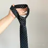¡Gran textura! Corbata de Lunares Negros, Retro, Elegante, Moderna, Versátil, de Nicho, Elegante Accesorio para Camisa, Bufanda, Lazo para la Cintura