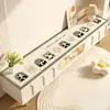 Alfombrilla de Mesa de Gato Negro de Dibujos Animados de Segunda Mano Modelo Nuevo 2025 Lujo Ligero Mantel de Alta Gama Alfombrilla Protectora para Zapatero Mesa Auxiliar de Comedor