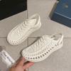 Sandálias e Chinelos Baotou Estilo Novo Estilo Coreano Velcro Vazado Sapatos de Praia Costeiros Moda Casual Respirável Sapatos com Furos
