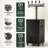 Dispensador de Cerveza Comercial Refrigerado por Agua, 4 Grifos para Uso en Bares y Pubs