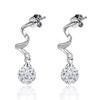 Brincos longos de bola de diamante flash Shambhala, joias japonesas e coreanas elegantes para orelha, brincos de diamante