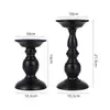 Suporte de Vela Retrô Estilo Americano, Suporte de Vela de Arte em Ferro Preto, Decoração de Atmosfera para Mesa de Jantar, Pedestal para Vela de Aromaterapia