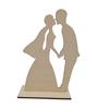 Adornos Decorativos de Madera para el Día de San Valentín Creativas Decoraciones de Escritorio de Novios Lugar de Fichas de Madera para Sesión de Boda