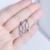 Pendientes de botón de hada con diamantes completos estilo ins, temperamento femenino, moderno collar con alfiler geométrico, conjunto de colgante de anillo abierto para mujer