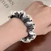 Cintas para el pelo retro versátiles de cuadros y lunares en bloques de color, accesorios elegantes para coleta y moño, estilo coreano al por mayor