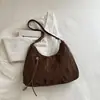 2026 Nova Cor Sólida Grande Capacidade Texturizada Fashionável Tendência Casual para o Dia a Dia Multifuncional Bolsa Tote de Ombro Único para Segurar na Mão