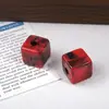 Nova Corrente para Celular de Acrílico com Contas Quadradas Grandes Perfuradas em Duas Cores Estilo Chinoiserie Nuvem Imitação de Jade Acessórios para Joias DIY para Roupas